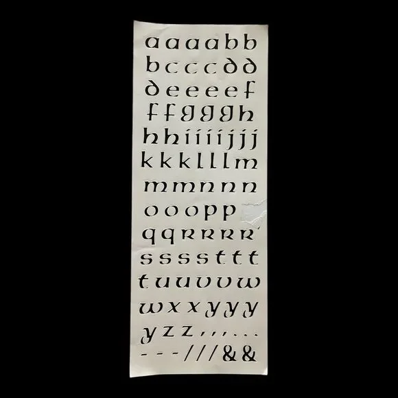 Scrapbooking Alphabet Sticker Lot 11 Incomplete Sheets Alphabitties and More - Picture 5 of 16